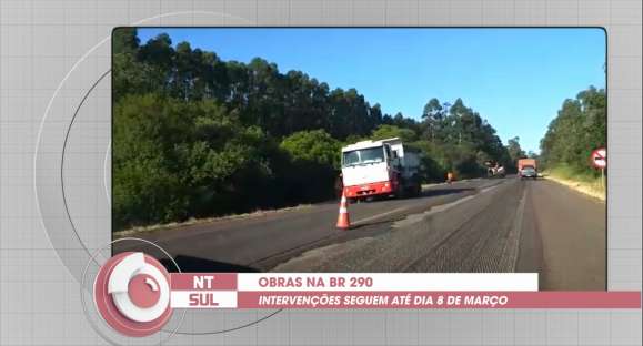 Obras de reparação e recapeamento na BR 290