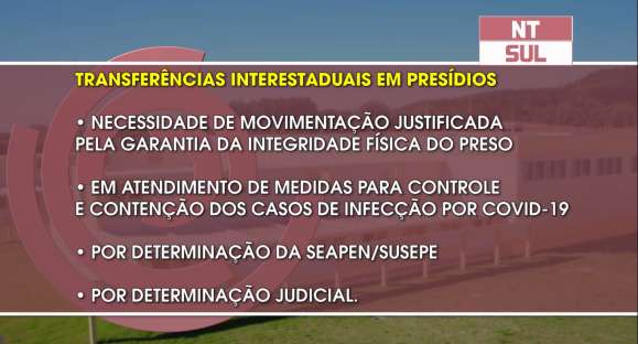 Penitenciárias do Estado alteram rotinas