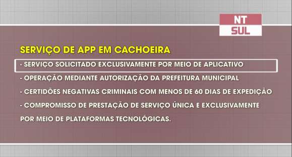 Projeto vai regulamentar uso de APP de transporte em Cachoeira