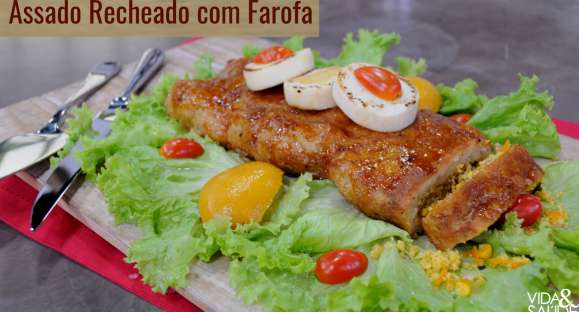 Receita: Assado Recheado de Farofa