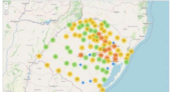 Número de regiões do RS com status de bandeira laranja diminui