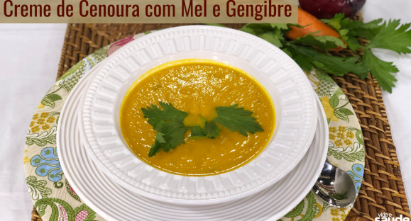 Receita: Creme de Cenoura com Mel e Gengibre