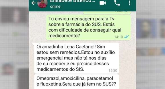 Telespectadores reclamam da falta de remédios na Farmácia do SUS