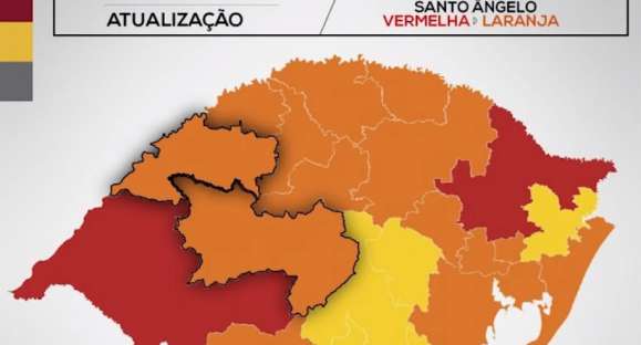 Região de Santa Maria e Santo Ângelo voltam à bandeira laranja