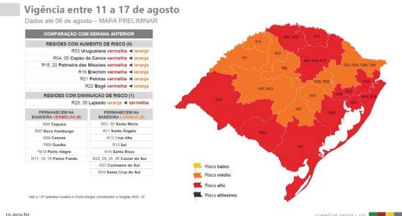 Bandeiras: Governo analisa 25 pedidos de reconsideração