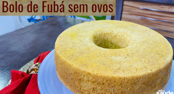 Receita: Bolo de Fubá sem Ovos