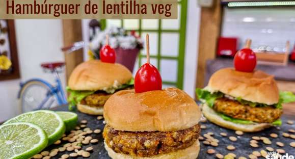 Receita: Hambúrguer de lentilha veg