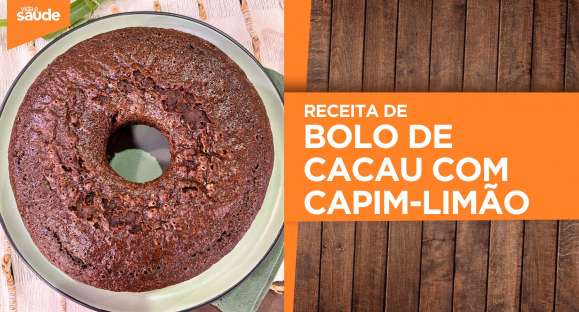 Receita: Bolo de cacau com capim-limão