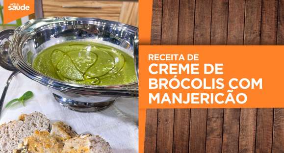 Receita: Creme de brócolis com manjericão