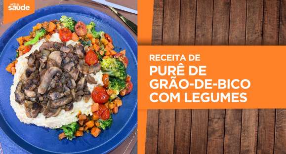 Receita: Purê de grão-de-bico com legumes