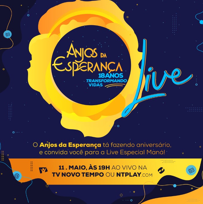 Projeto Anjos da Esperança completa anos e faz Live de comemoração Rede Novo Tempo de