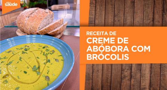 Receita: Creme de abóbora com brócolis