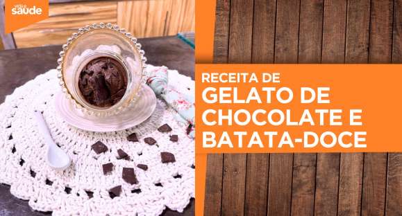 Receita: Gelato de chocolate e batata-doce