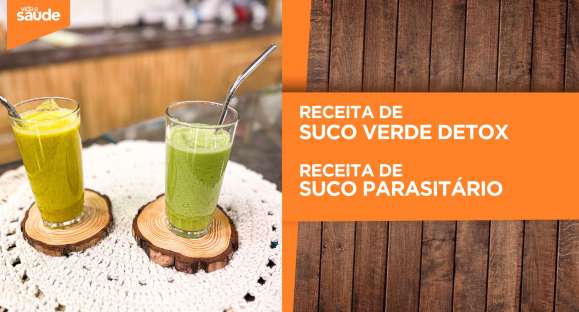 Receitas: Suco verde detox e suco parasitório