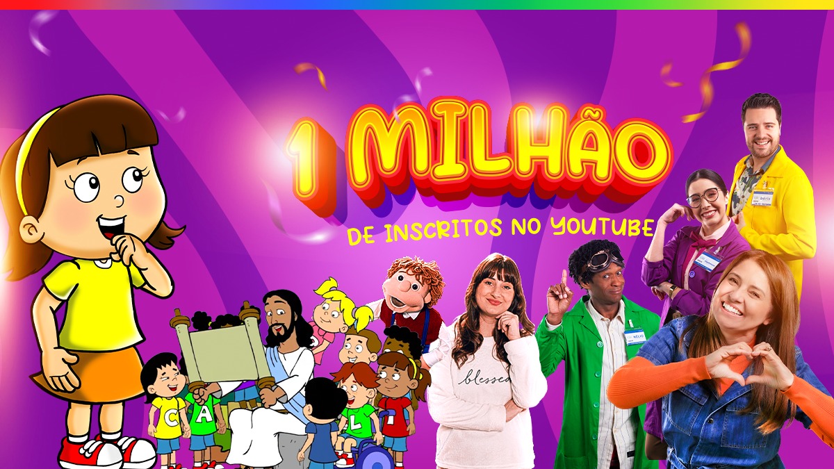 Canal infantil NT Kids da Novo Tempo chega a 1 milhão de inscritos no Youtube